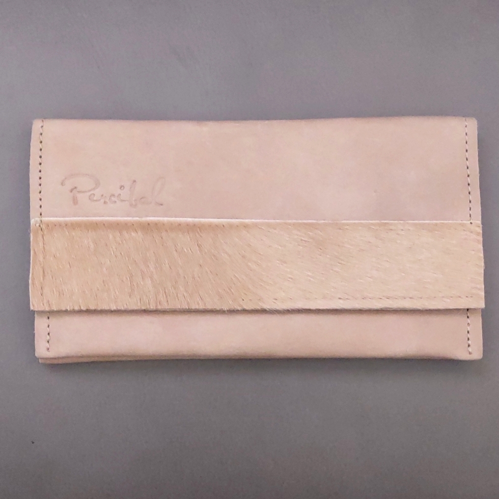 Percibal Leather Checkbook Wallet